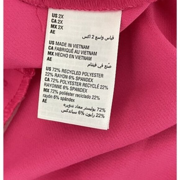 On 34th Solid Double-Weave Ankle Pants Fuchsia Purple Plus Size 2X NWT $69 - Picture 4 of 5